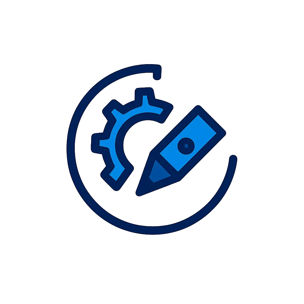 Customized gear icon representing tailored AI solutions for business